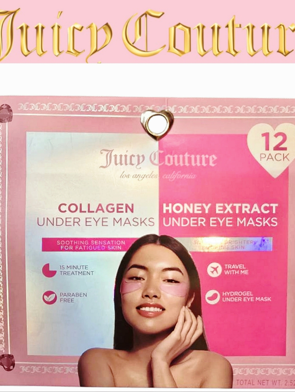 Juicy Couture Collagen & Honey Extract 12-PK Under Eye Mask Set